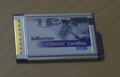 pcmcia blillionton bluetooth card